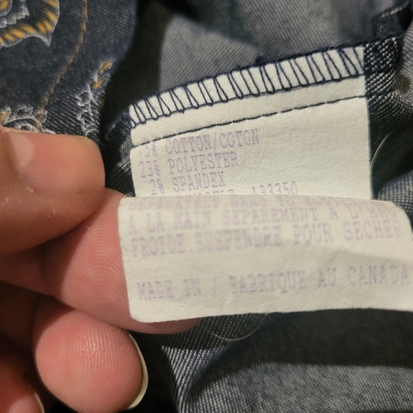 Vintage ALGO Made In Canada 🇨🇦Elegant Paisley Print Denim  Dress - Picture 7 of 7